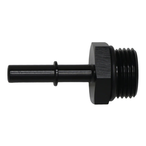 DeatschWerks 10AN ORB Male to 5/16in Male EFI Quick Connect Adapter - Anodized Matte Black - 6-02-0124-B