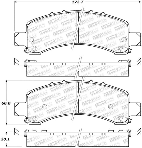 StopTech Street Brake Pads - 308.09740