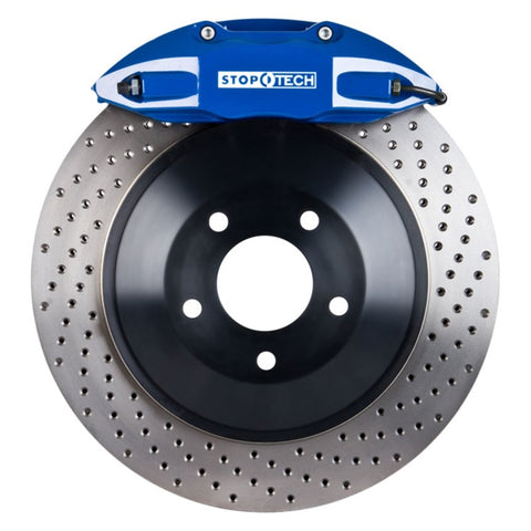 StopTech 99-05 VW Golf/GTi/Jetta Front BBK 1PC Touring 312/ST41 Blue Caliper 328x28 Drilled Rotor - 82.886.5100.22