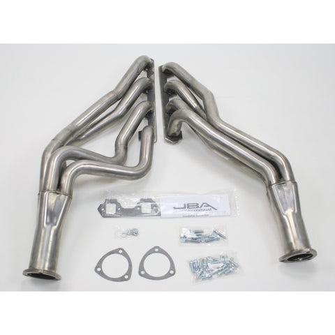 JBA 65-73 Ford Mustang 260-302 SBF 4 Speed C4/C6/AOD 1-3/4in Primary Raw 409SS Long Tube Header - 6610S