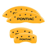 MGP 4 Caliper Covers Engraved Front & Rear Pontiac Yellow Finish Black Char 2005 Pontiac GTO - 18029SPOPYL