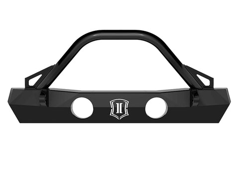 ICON 2018+ Jeep Wrangler JL / 2020+ Jeep Wrangler JT Pro Series Front Bumper w/Bar/Tabs - 25164