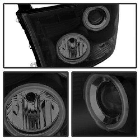 Spyder Dodge Ram 1500 09-14 Projector Halogen Model- CCFL Halo LED - Blk Smke PRO-YD-DR09-CCFL-BSM - 5078810