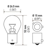 Hella Bulb 9507 24V 21W BAU15s S8 AMBER - 9507