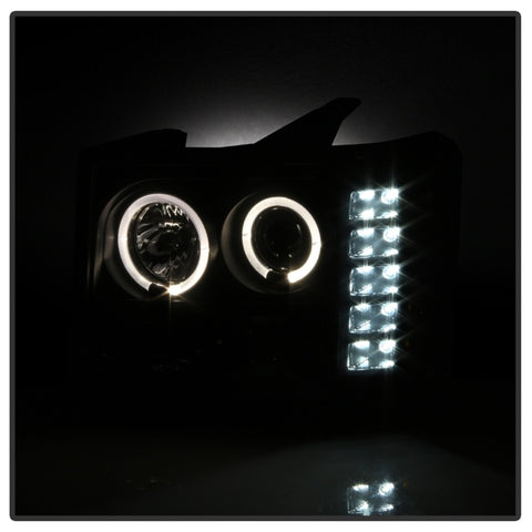 Spyder GMC Sierra 1500/2500 07-13 Projector Headlights LED Halo- LED Blk Smke PRO-YD-GS07-HL-BSM - 5078506