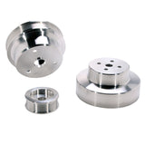 BBK 88-95 GM Truck 4.3 5.0 5.7 Underdrive Pulley Kit - Lightweight CNC Billet Aluminum (3pc) - 1603