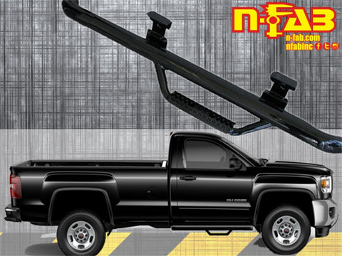 N-Fab Nerf Step 15-17 Chevy-GMC 2500/3500 Regular Cab - Gloss Black - Cab Length - 3in - C1546RC