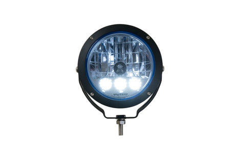 Putco HID Off Road Lamp w/3 LED DayTime Running Lights - 6in Black Housing w/ Blue Tinted Lens - 231920