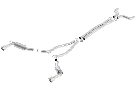 Borla 14-15 Chevy Camaro SS 6.2L V8 Single Split Rear Exit S-Type Catback Exhaust - 140530