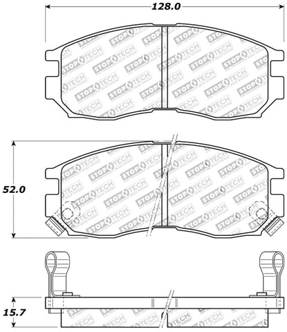 StopTech Performance 4/89-99 Mitsubishi Eclipse GST Front Brake Pads - 309.04840