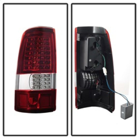 xTune 03-06 Chevrolet Silverado 1500/2500HD LED Tail Lights - Red Clear (ALT-JH-CSIL03-CS-RC) - 9037665