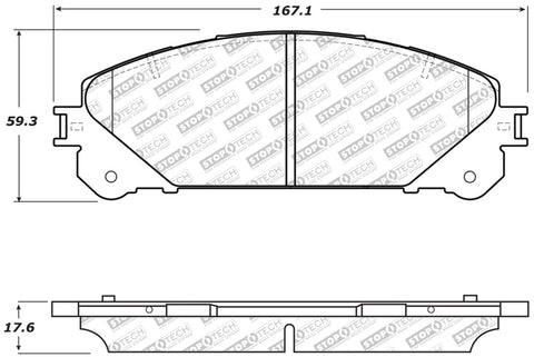 StopTech Street Select Brake Pads w/Hardware - Front - 305.13240