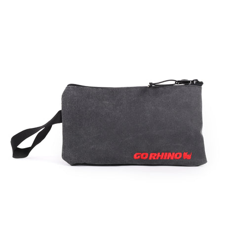 Go Rhino XVenture Gear Zipped Pouch - Large (12in. Wide Pocket / 6.5in. Hand Strap) Canvas - Black - XG1090-01