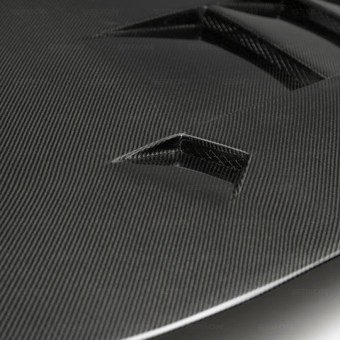 Seibon 93-98 Toyota Supra (JZA80L) TS Style Carbon Fiber Hood - HD9398TYSUP-TS