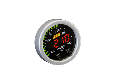 AEM X-Series Temperature 100-300F Gauge Kit (ONLY Black Bezel and Water Temp. Faceplate) - 30-0302