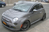 Rally Armor 2012-18 Fiat 500 (Pop/Sport/Lounge/Abarth) Red Mud Flap w/ White Logo - MF25-UR-RD/WH