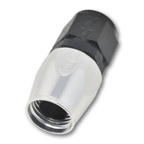 Russell Performance -6 AN Black/Silver Straight Full Flow Hose End - 610023