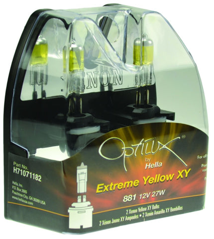 Hella Optilux 881 12V Xenon Yellow XY Bulb - H71071182