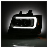 Spyder 07-14 Chevy Suburban/1500/2500/Tahoe V2 Projector Headlights All Blk PRO-YD-CSUB07V2-DRL-BKV2 - 5085986