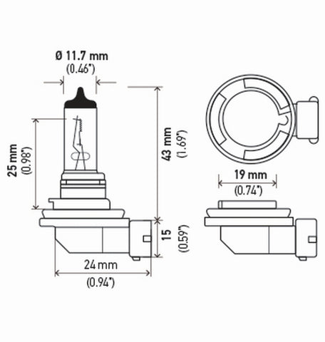 Hella Bulb H8 12V 35W Pgj191 T4 Sb - H8SB