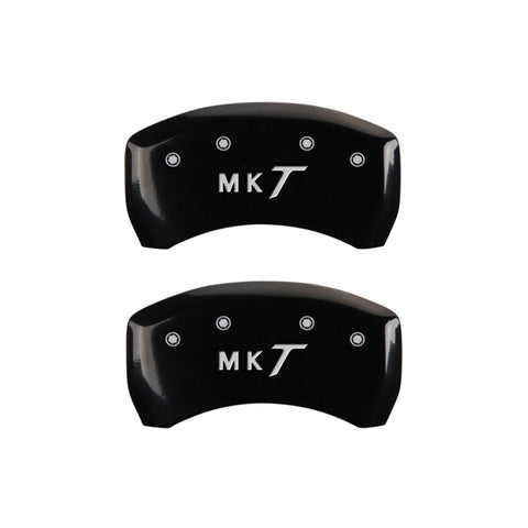 MGP 4 Caliper Covers Engraved Front Lincoln Engraved Rear MKT Black finish silver ch - 36020SLMTBK