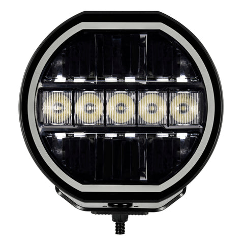 Go Rhino Xplor Blackout Series Maxline LED Hi/Low Beam w/Multi DRL (Surface Mount) 7in. - Blk - 751080711CRS