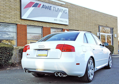 AWE Tuning Audi B7 S4 Touring Edition Exhaust - Polished Silver Tips - 3015-42014