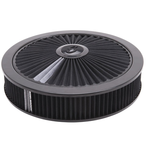 Edelbrock Air Cleaner Pro-Flo High-Flow Series Round Filtered Top 14In Dia X 3 125In Dropped Base - 43662