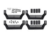 Rampage 1999-2019 Jeep Rock Rail Short Step Universal 4 Piece Set - Black - 26410034