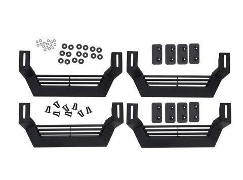 Rampage 1999-2019 Jeep Rock Rail Short Step Universal 4 Piece Set - Black - 26410034