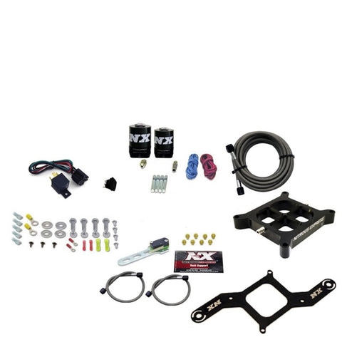 Nitrous Express 4150 Single Entry Crossbar Nitrous Plate Kit RNC (250-750HP) w/o Bottle - 63840-00