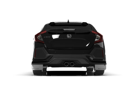 Rally Armor 17-21 Honda Civic Sport & Touring (Hatch) White UR Mud Flap w/ Black Logo - MF51-UR-WH/BLK