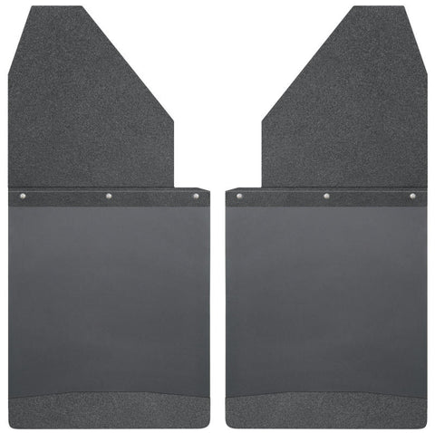 Husky Liners Universal 14in W Black Top & Weight Kick Back Mud Flaps - 17112