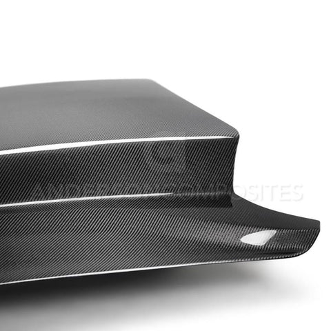Anderson Composites 2018 Ford Mustang Double Sided Type-CJ 4in Carbon Fiber Cowl Hood - AC-HD18FDMU-CJ-DS