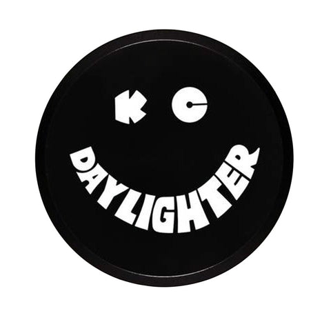 KC HiLiTES 6in. Round Hard Cover for Daylighter/SlimLite/Pro-Sport (Single) - Black w/White Smile - 5200