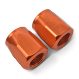 Russell Performance 2-Piece -8 AN Anodized Full Flow Swivel Hose End Sockets (Qty 2) - Orange - 615534