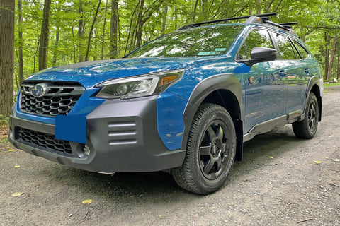 Rally Armor 2022 Subaru Outback Wilderness Black Mud Flap Blue Logo - MF76-UR-BLK/BL