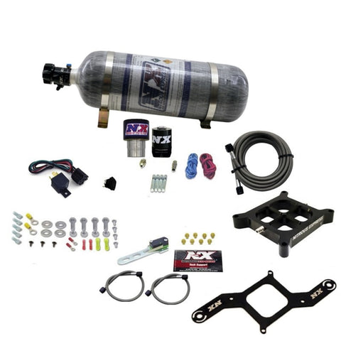 Nitrous Express Single Entry Crossbar RNC .178 4150 Flange Nitrous Kit (250-650HP) w/Compsite Bottle - 63940-12