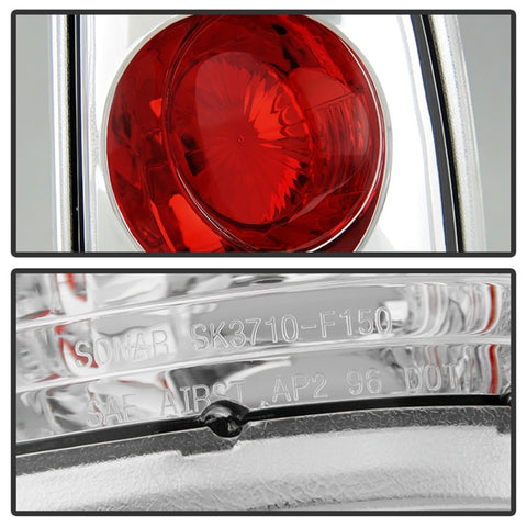 Spyder Ford F150 side 97-03/F250/350/450/550 Super Duty 99-07 Euro Tail Lights Chrm ALT-YD-FF15097-C - 5003355