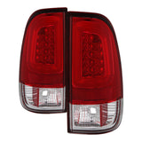 Spyder 08-16 Ford Super Duty F-250 V3 Light Bar LED Tail Lights - Red Clear (ALT-YD-FS07V3-LBLED-RC) - 5084736