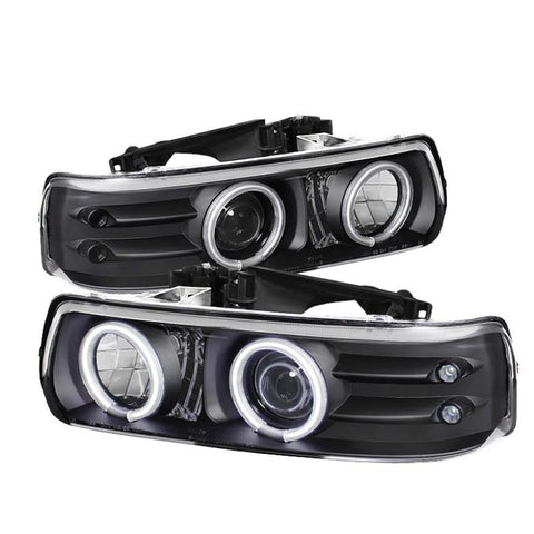 Spyder Chevy Silverado 1500/2500 99-02Projector Headlights CCFL Halo LED Black PRO-YD-CS99-CCFL-BK - 5009579