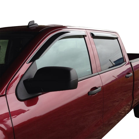 Westin 2014-2018 Chevy Silverado 1500 Crew Cab Wade Slim Wind Deflector 4pc - Smoke - 72-31484