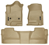 Husky Liners 14 Chevrolet Silverado/GMC Sierra WeatherBeater Tan Front & 2nd Seat Floor Liners - 98233