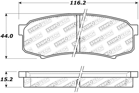 StopTech Street Brake Pads - Rear - 308.06060