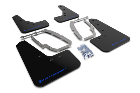 Rally Armor 17-22 Tesla Model 3 Black UR Mud Flap w/ Blue Logo - MF62-UR-BLK/BL