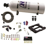 Nitrous Express Q-Jet/Holley Spread Bore Hitman Plus Nitrous Kit (50-200HP) w/15lb Bottle - 40081-15