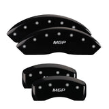 MGP 4 Caliper Covers Engraved Front & Rear MGP Black finish silver ch - 10220SMGPBK