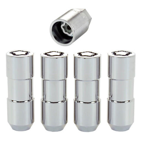 McGard Wheel Lock Nut Set - 4pk. (Cone Seat Duplex) 9/16-18 / 7/8 Hex / 2.5in. Length - Chrome - 24134