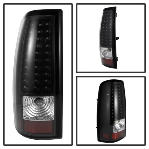 Xtune 03-06 Silverado 1500/2500 (Will Not Fit Stepside) LED Tail Lights Black ALT-ON-CS03-LED-BK - 5008763