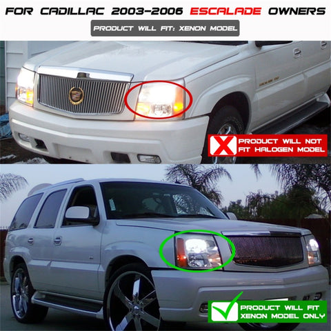 Spyder Cadillac Escalade 02-06 Projector Xenon/HID Model- LED Halo DRL Blk PRO-YD-CE02-HID-DRL-BK - 5042286